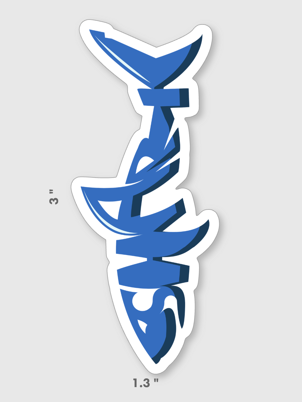 Fun & Playful Shark Bumper Stickers – Ocean Lovers, Car Decals, Laptop Stickers 3" inch