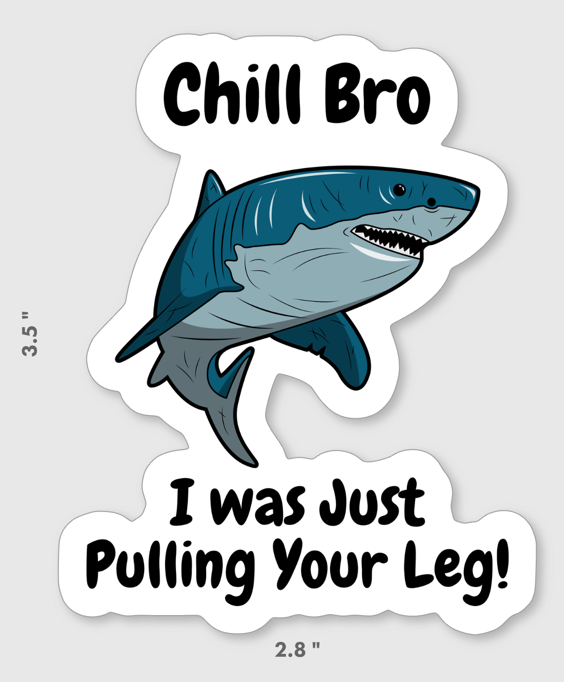 Fun & Playful Shark Bumper Stickers – Ocean Lovers, Car Decals, Laptop Stickers 3" inch