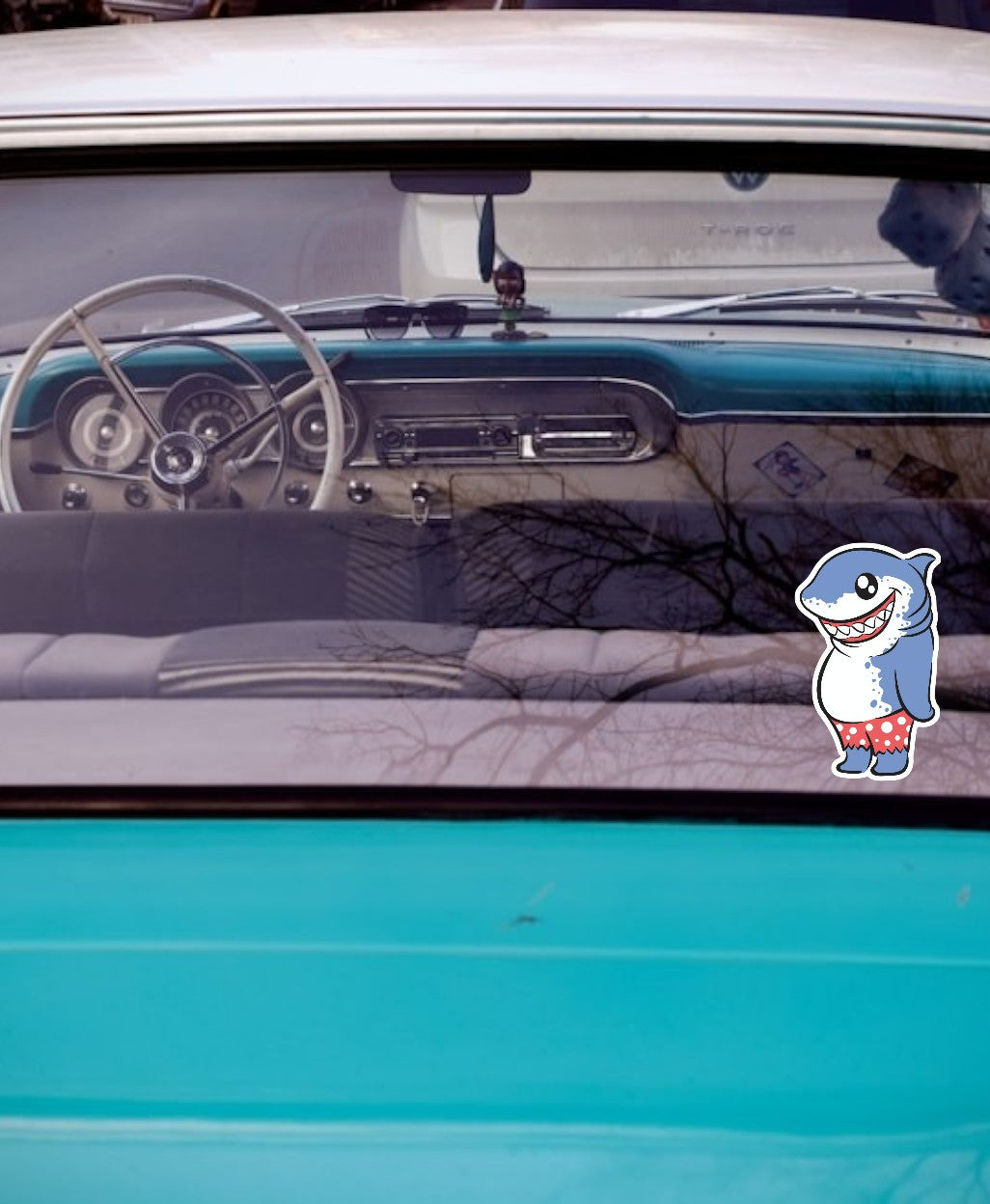 Fun & Playful Shark Bumper Stickers – Ocean Lovers, Car Decals, Laptop Stickers 3" inch